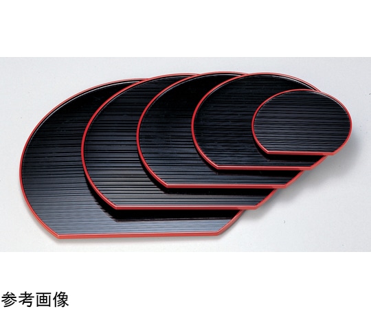 福井クラフト 5寸 乱引半月盆 黒渕天朱 15000190 1個（ご注文単位1個）【直送品】