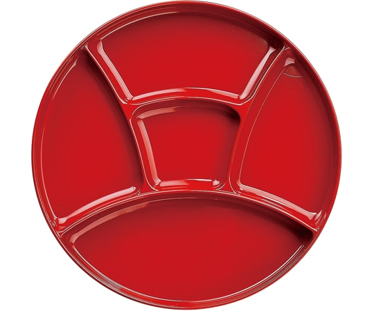 福井クラフト 9.5寸 満月弁当用銭仕切 朱 24025370 1個（ご注文単位1個）【直送品】