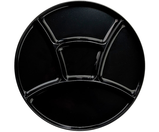 福井クラフト 9.5寸 満月弁当用銭仕切 黒 24013750 1個（ご注文単位1個）【直送品】