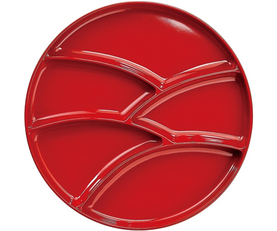 福井クラフト 95. 満月弁当用波仕切 朱塗 24025380 1個（ご注文単位1個）【直送品】