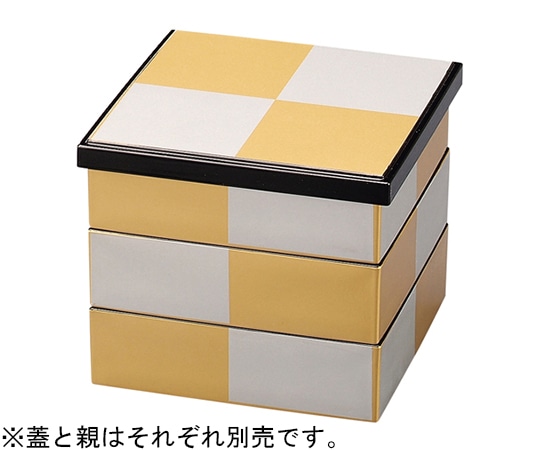 福井クラフト 5寸 角重金銀市松内黒天黒 親 21003900 1個（ご注文単位1個）【直送品】