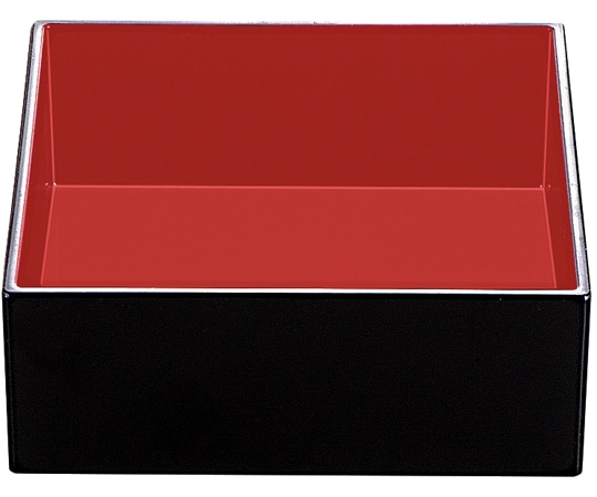 福井クラフト 8.5寸 長角システムオードブル 中子1個 黒内朱 21003720 1個（ご注文単位1個）【直送品】