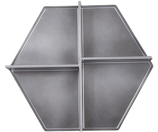 福井クラフト 8寸 布目六角用仕切 銀透き 23214710 1個（ご注文単位1個）【直送品】