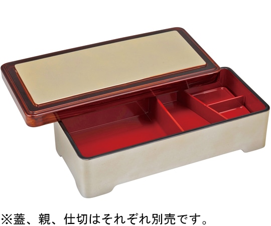 福井クラフト 弁慶弁当 黄金銀彩渕べっ甲内朱(蓋) 40420771 1個（ご注文単位1個）【直送品】