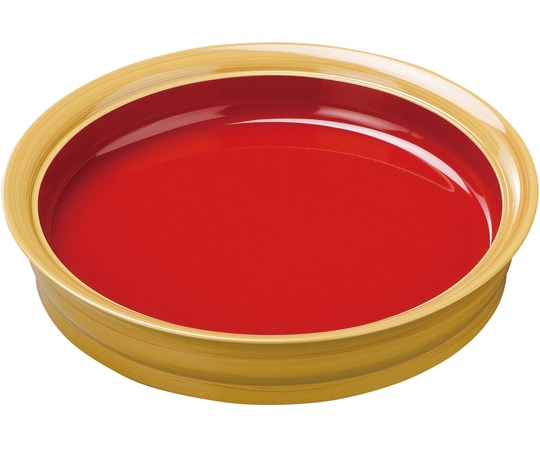 福井クラフト 7寸 羽反鉢 白木内朱浅型 51271990 1個（ご注文単位1個）【直送品】