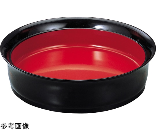 福井クラフト 8寸 羽反深鉢 黒内朱 51272100 1個（ご注文単位1個）【直送品】