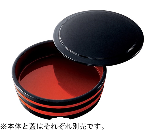 福井クラフト 7寸 冷し中華桶 黒朱ヒモ 38020580 1個（ご注文単位1個）【直送品】