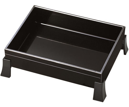 福井クラフト 角足付6.5寸 長角珍味箱 黒天銀 51140905 1個（ご注文単位1個）【直送品】