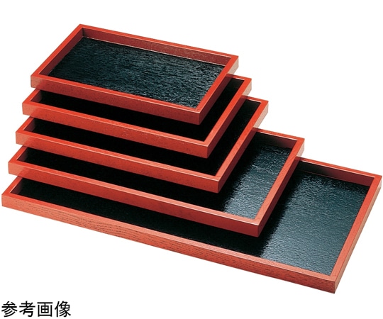 福井クラフト 木製そば盆(五ッ台)黒渕朱 17281830 1個（ご注文単位1個）【直送品】