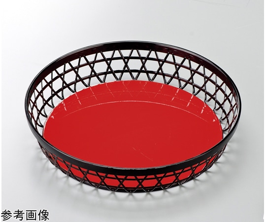 福井クラフト ABS9寸 竹丸かご 総黒内朱 51301220 1個（ご注文単位1個）【直送品】