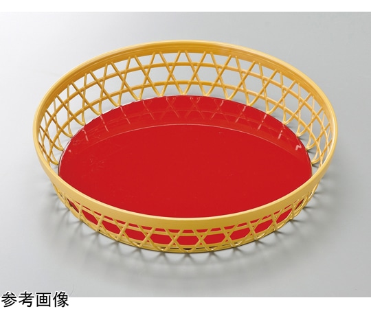 福井クラフト ABS8寸 竹丸カゴ クリーム内朱 51301270 1個（ご注文単位1個）【直送品】