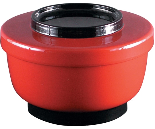 福井クラフト 耐熱保温割子飯器 朱ツバ黒(内朱) 36920800 1個（ご注文単位1個）【直送品】