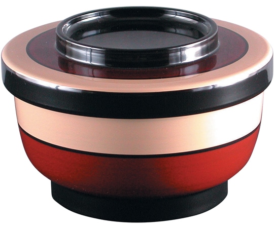 福井クラフト TA保温割子飯器 白歌舞伎塗内朱 38012220 1個（ご注文単位1個）【直送品】