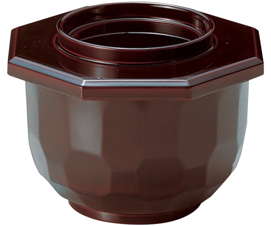 福井クラフト A)亀甲飯器 深型 溜 33601550 1個（ご注文単位1個）【直送品】