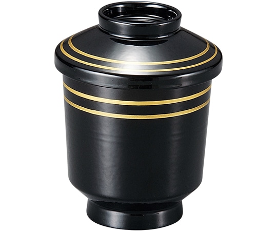 福井クラフト 切立はし洗椀 黒/金ヒモ 37001165 1個（ご注文単位1個）【直送品】