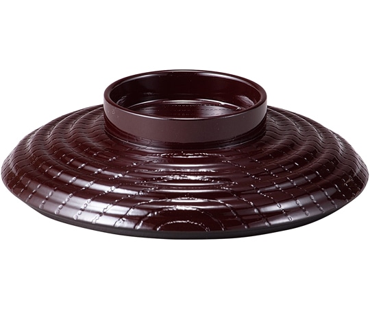 福井クラフト 耐熱10.0スタック木目汁椀 印籠蓋 新溜内黒 30120450 1個（ご注文単位1個）【直送品】