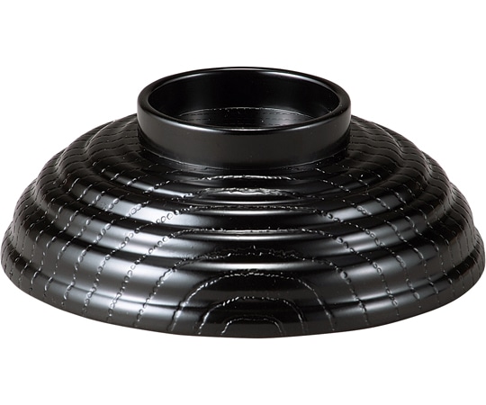 福井クラフト 耐熱10.5段付スタック木目汁椀(蓋)黒内朱 30120411 1個（ご注文単位1個）【直送品】