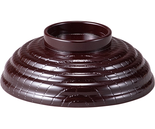 福井クラフト 耐熱10.5段付スタック木目汁椀(蓋)新溜内朱 30120421 1個（ご注文単位1個）【直送品】