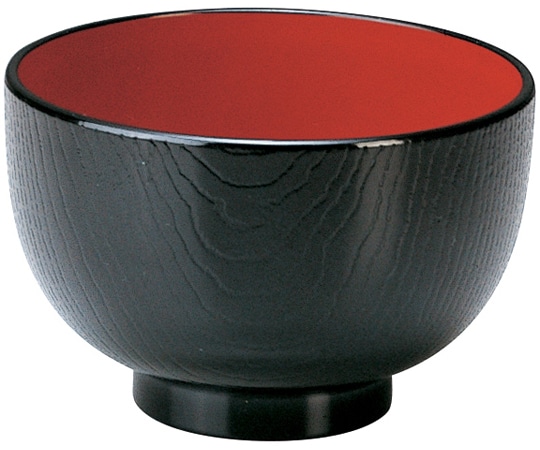 福井クラフト 木目汁椀 黒内朱天黒 33100170 1個（ご注文単位1個）【直送品】