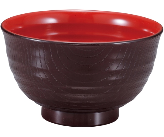 福井クラフト TA内外乱引汁椀(大)122新溜内朱 33025010 1個（ご注文単位1個）【直送品】