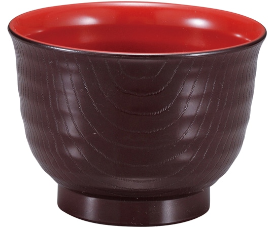 福井クラフト TA内外乱引汁椀(小)99新溜内朱 33025030 1個（ご注文単位1個）【直送品】