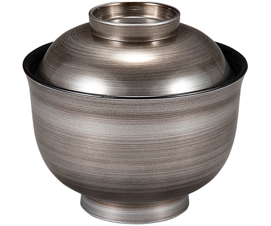 福井クラフト 耐熱都羽反小吸椀 銀錆透き内黒 30044680 1個（ご注文単位1個）【直送品】