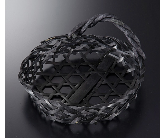 福井クラフト 竹丸篭かずら付 染(φ110) 21007290 1個（ご注文単位1個）【直送品】