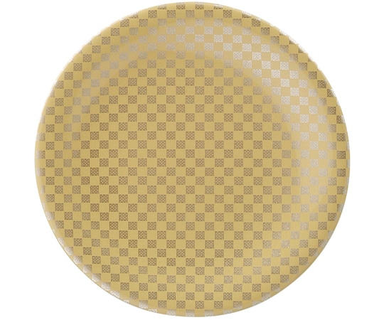 福井クラフト A150丸寿司皿 ベージュ 市松金粉蒔 12040140 1個（ご注文単位1個）【直送品】