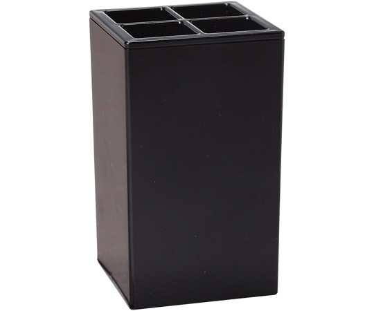 福井クラフト はぶらし立て(角)ブラックOM 81014320 1個（ご注文単位1個）【直送品】