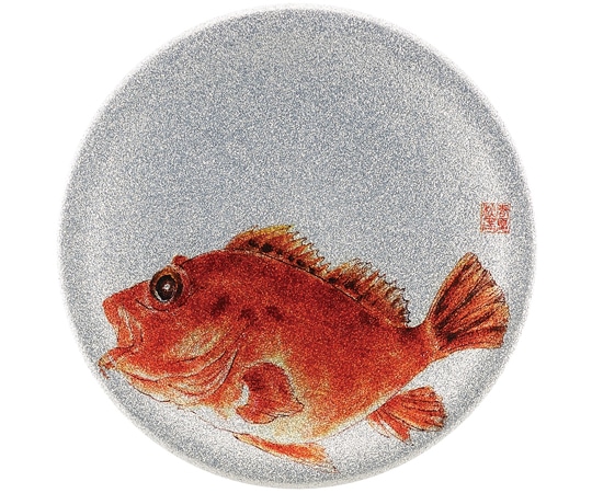 福井クラフト A150寿司皿 シルバーパール カサゴ 13000016 1個（ご注文単位1個）【直送品】