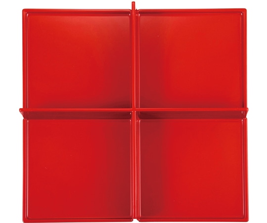 福井クラフト 8.5 松花堂用底板付十字仕切 朱塗 23213300 1個（ご注文単位1個）【直送品】