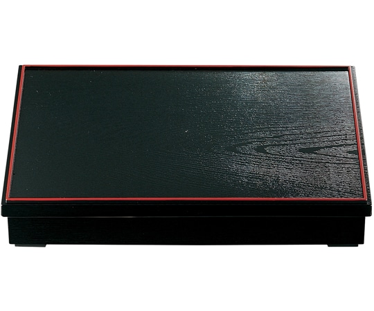 福井クラフト 尺3 木目松花堂 黒天朱(蓋親) 21070710 1個（ご注文単位1個）【直送品】