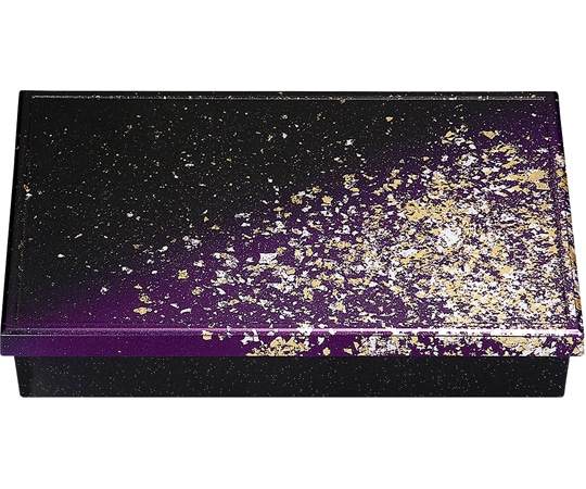 福井クラフト 尺3 縁取松花堂 箔舞踊/黒銀P内黒天黒(仕切別 41322740 1個（ご注文単位1個）【直送品】