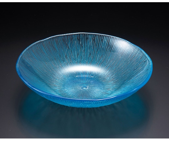 福井クラフト 21cm(T)スコールカット浅鉢 ブルーパール 40421910 1個（ご注文単位1個）【直送品】