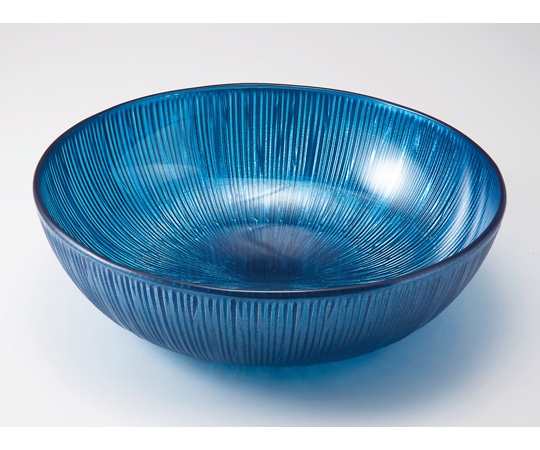 福井クラフト 33cm(T)スコールカット丸鉢 ブルーパール 80115910 1個（ご注文単位1個）【直送品】