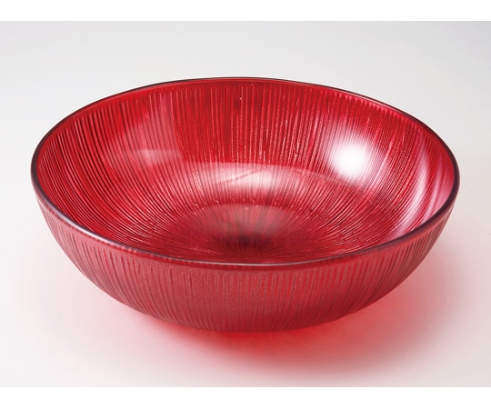 福井クラフト 33cm(T)スコールカット丸鉢 レッドパール 80115920 1個（ご注文単位1個）【直送品】