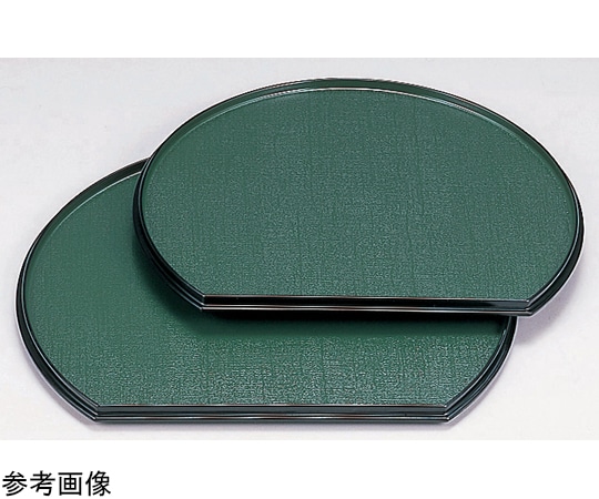 福井クラフト 耐熱FRP 尺3 半月盆 グリーン布目/朱石目 16910310 1個（ご注文単位1個）【直送品】