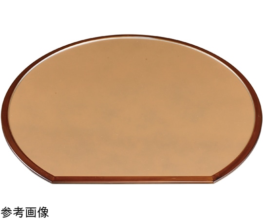 福井クラフト 尺2 雲流両面半月盆〈裏布目〉 銀透渕べっ甲/裏布目黒塗 15003200 1個（ご注文単位1個）【直送品】