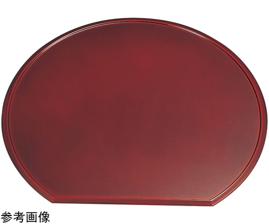 福井クラフト 尺3 雲流両面半月盆〈裏布目〉 溜SH塗/裏布目グリーン渕黒 15232280 1個（ご注文単位1個）【直送品】