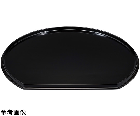 福井クラフト 尺4 新半月両面盆 総黒/朱渕黒 11016320 1個（ご注文単位1個）【直送品】