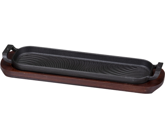 福井クラフト 380持ち手付長角鉄皿セット 70030220 1個（ご注文単位1個）【直送品】