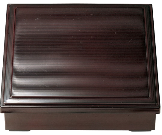 福井クラフト 7.5寸 千筋松花堂 溜(蓋親) 21011025 1個（ご注文単位1個）【直送品】