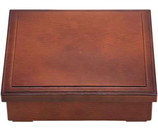 福井クラフト 7.5寸 木目松花堂 ブラウン内ブラウン(蓋親) 23214440 1個（ご注文単位1個）【直送品】