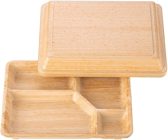 福井クラフト 7寸 副食弁当(蓋親)白木柾目 21005990 1個（ご注文単位1個）【直送品】