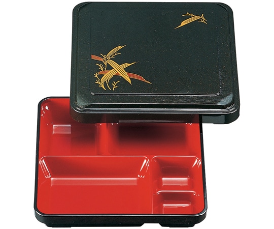 福井クラフト 7寸 角渕木目弁当 パール笹(蓋親) 23000130 1個（ご注文単位1個）【直送品】