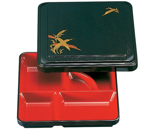 福井クラフト 8寸 角渕木目弁当 パール笹(蓋親) 23000150 1個（ご注文単位1個）【直送品】