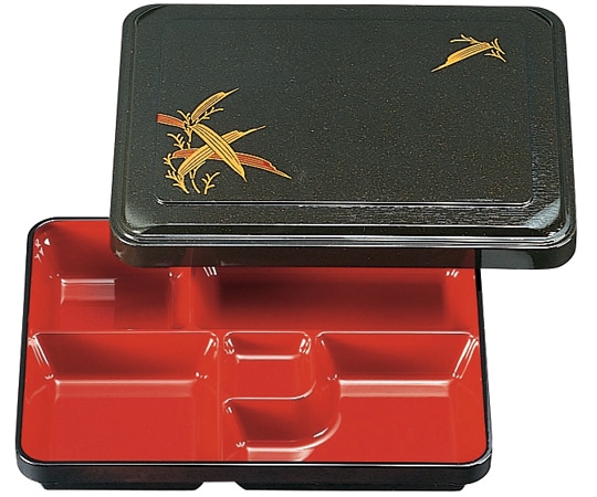 福井クラフト 9寸 長角渕木目弁当 パール笹(蓋親) 23000170 1個（ご注文単位1個）【直送品】