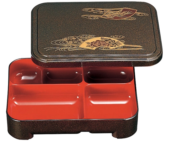 福井クラフト 8寸 長手胴張弁当 扇面菊水(蓋親) 23021430 1個（ご注文単位1個）【直送品】