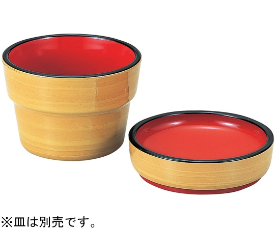 福井クラフト 段付ロクロ目千代口 白木内朱 45014670 1個（ご注文単位1個）【直送品】