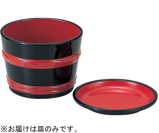 福井クラフト 2.8寸 桶型薬味皿 朱天黒 45014730 1個（ご注文単位1個）【直送品】